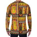 Sunset Ethnic African Tribal Print Men's Long Sleeve T-Shirt
