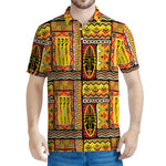 Sunset Ethnic African Tribal Print Men's Polo Shirt