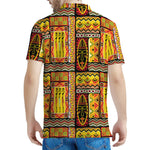 Sunset Ethnic African Tribal Print Men's Polo Shirt