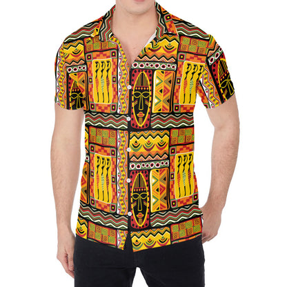 Sunset Ethnic African Tribal Print Men's Shirt