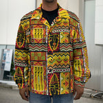 Sunset Ethnic African Tribal Print Men's Shirt Jacket