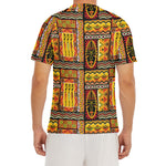 Sunset Ethnic African Tribal Print Men's Short Sleeve Rash Guard