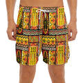 Sunset Ethnic African Tribal Print Men's Split Running Shorts