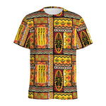 Sunset Ethnic African Tribal Print Men's Sports T-Shirt