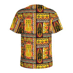 Sunset Ethnic African Tribal Print Men's Sports T-Shirt