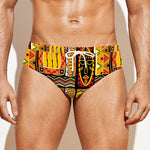 Sunset Ethnic African Tribal Print Men's Swim Briefs