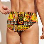 Sunset Ethnic African Tribal Print Men's Swim Briefs