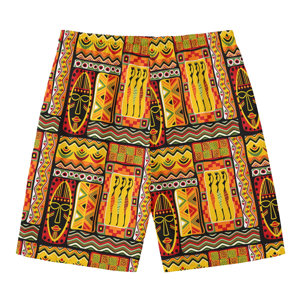 Sunset Ethnic African Tribal Print Men's Swim Trunks