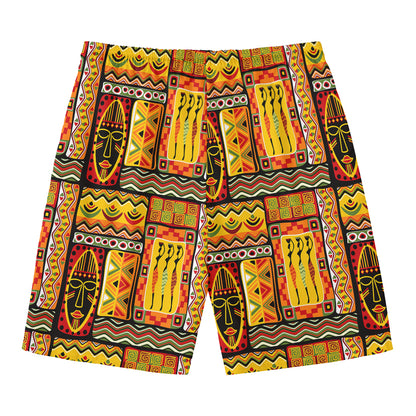Sunset Ethnic African Tribal Print Men's Swim Trunks