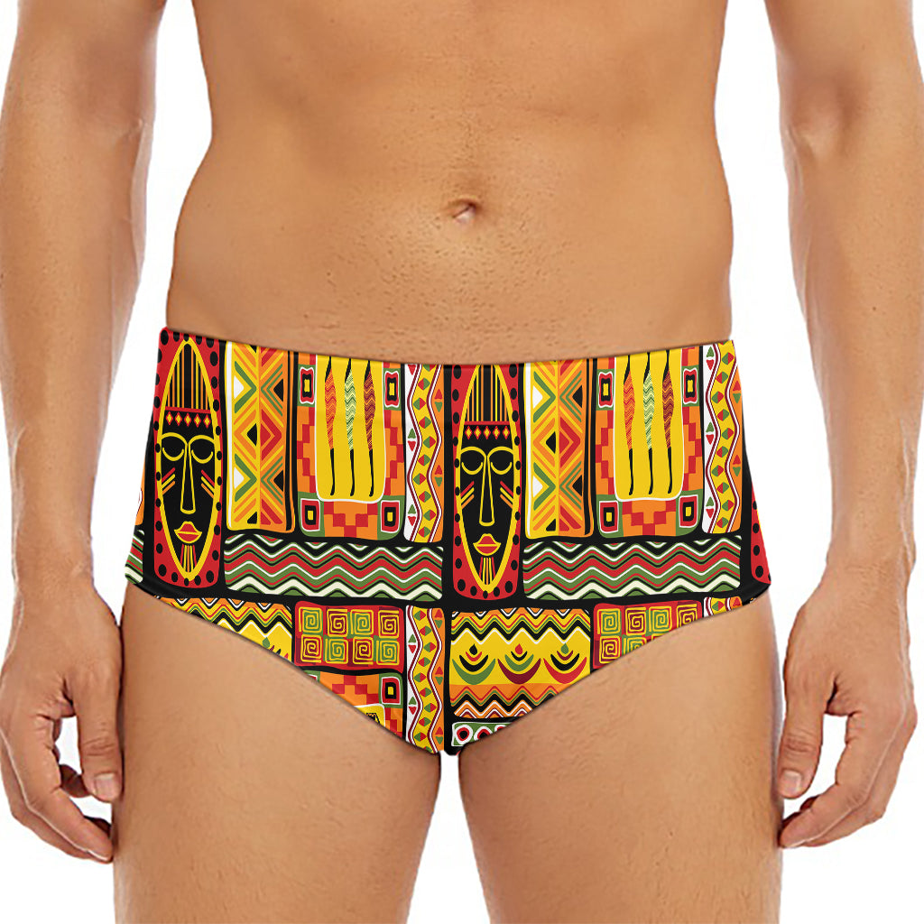 Sunset Ethnic African Tribal Print Men's Triangle Swim Briefs