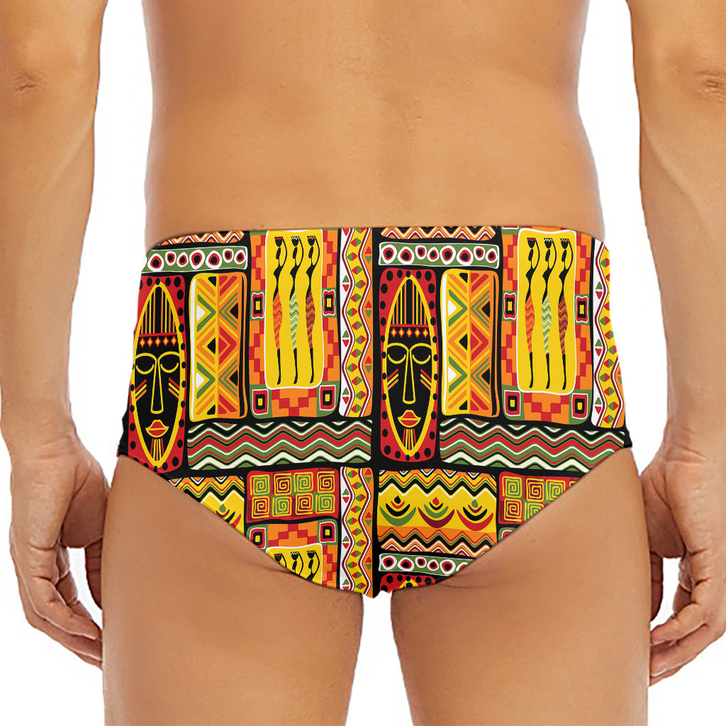 Sunset Ethnic African Tribal Print Men's Triangle Swim Briefs