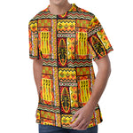 Sunset Ethnic African Tribal Print Men's Velvet T-Shirt