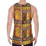 Sunset Ethnic African Tribal Print Men's Velvet Tank Top