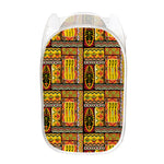 Sunset Ethnic African Tribal Print Mesh Laundry Hamper