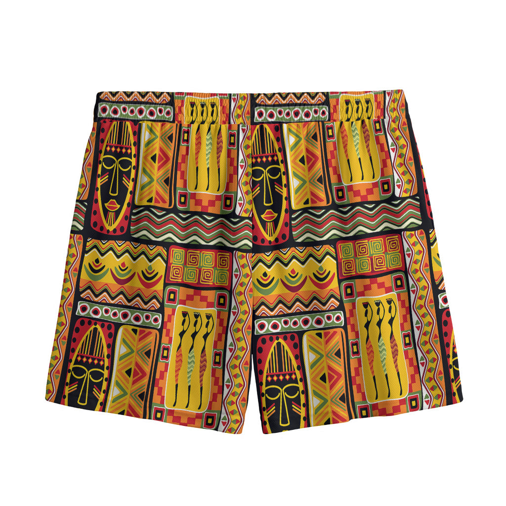 Sunset Ethnic African Tribal Print Mesh Shorts