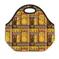 Sunset Ethnic African Tribal Print Neoprene Lunch Bag