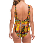 Sunset Ethnic African Tribal Print One Piece Swimsuit