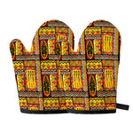 Sunset Ethnic African Tribal Print Oven Mitts