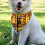 Sunset Ethnic African Tribal Print Over The Collar Dog Bandana