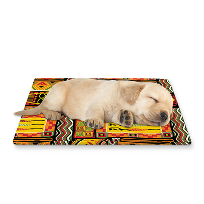 Sunset Ethnic African Tribal Print Pet Cooling Mat Cover