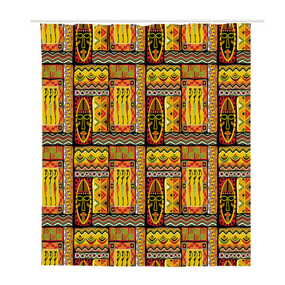 Sunset Ethnic African Tribal Print Polyester Shower Curtain