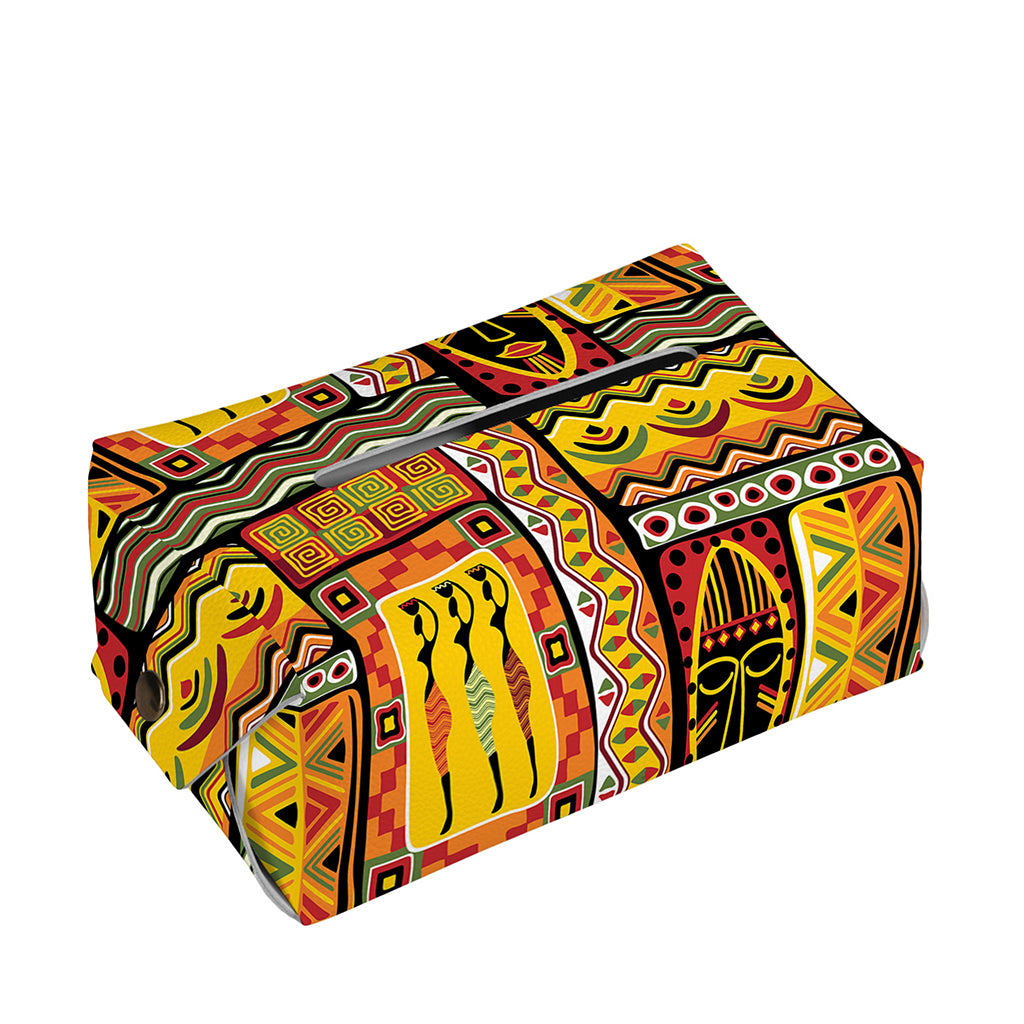 Sunset Ethnic African Tribal Print Rectangle Tissue Box Cover