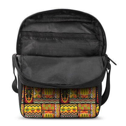 Sunset Ethnic African Tribal Print Rectangular Crossbody Bag