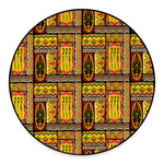 Sunset Ethnic African Tribal Print Round Floor Mat