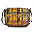 Sunset Ethnic African Tribal Print Saddle Bag