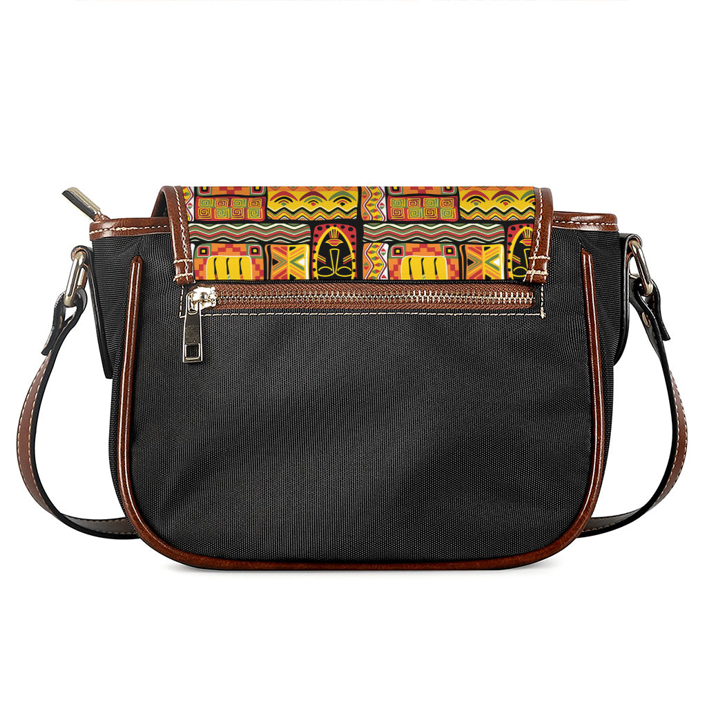 Sunset Ethnic African Tribal Print Saddle Bag