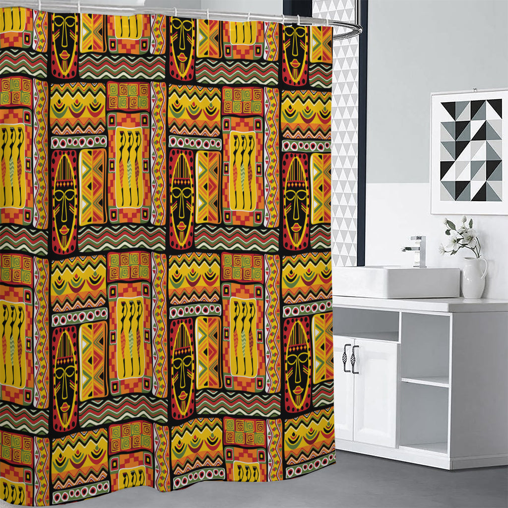 Sunset Ethnic African Tribal Print Shower Curtain