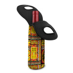 Sunset Ethnic African Tribal Print Single Neoprene Wine Tote