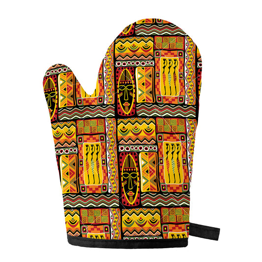 Sunset Ethnic African Tribal Print Single Oven Mitt
