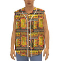 Sunset Ethnic African Tribal Print Sleeveless Baseball Jersey