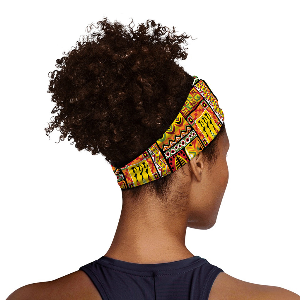 Sunset Ethnic African Tribal Print Sports Headband