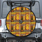 Sunset Ethnic African Tribal Print Tire Cover With Camera Hole