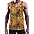 Sunset Ethnic African Tribal Print Men's Workout Tank Top