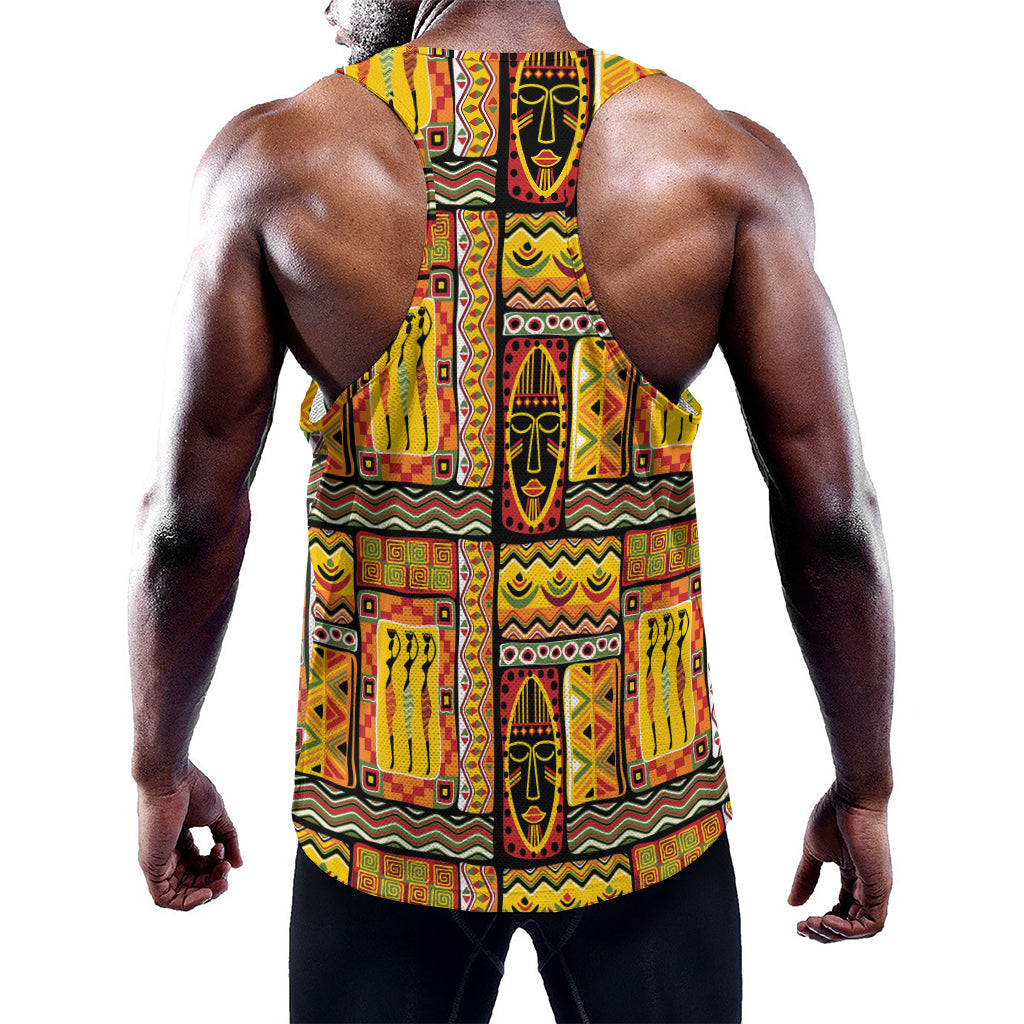 Sunset Ethnic African Tribal Print Training Tank Top