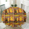 Sunset Ethnic African Tribal Print Waterproof Round Tablecloth