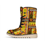 Sunset Ethnic African Tribal Print Winter Boots