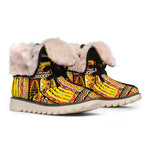 Sunset Ethnic African Tribal Print Winter Boots