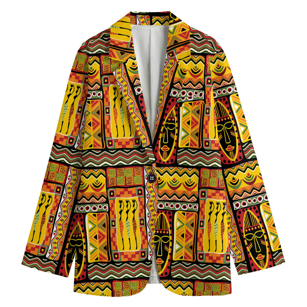 Sunset Ethnic African Tribal Print Women's Blazer