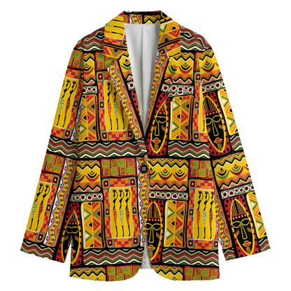 Sunset Ethnic African Tribal Print Women's Blazer