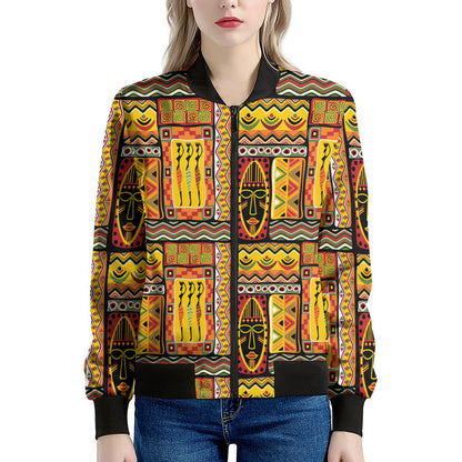 Sunset Ethnic African Tribal Print Women's Bomber Jacket
