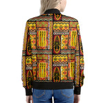 Sunset Ethnic African Tribal Print Women's Bomber Jacket