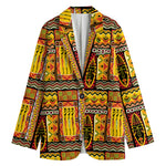 Sunset Ethnic African Tribal Print Women's Cotton Blazer