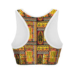 Sunset Ethnic African Tribal Print Women's Sports Bra