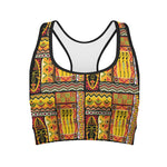 Sunset Ethnic African Tribal Print Women's Sports Bra