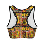 Sunset Ethnic African Tribal Print Women's Sports Bra