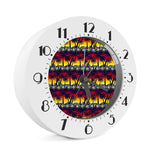 Sunset Hibiscus Palm Tree Pattern Print Alarm Clock